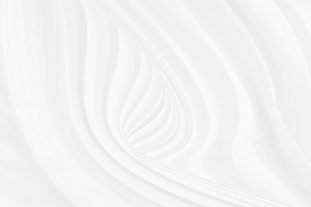 soft light and shadow fabric abstract smooth curve shape decorative modern fashion white and gray backgroundの写真素材