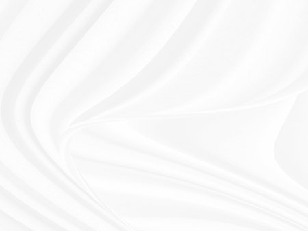 Clean woven beautiful soft fabric white abstract smooth curve shape decorative fashion textile backgroundの写真素材