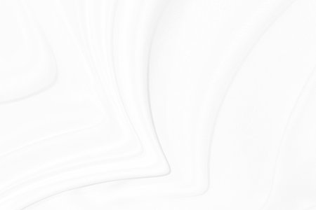 Clean soft fabric woven beautiful abstract smooth curve shape decorative corner fashion textile white backgroundの写真素材