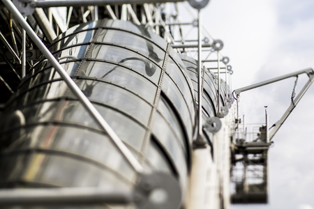 Escalator of Center Pompidou in Paris, Franceの写真素材