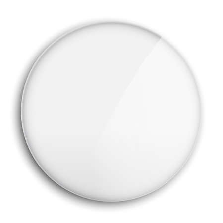 Vector blank white pin button mockup, isolated on background.のイラスト素材