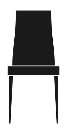 Modern style design chair black vector icon, isolated on white background.のイラスト素材