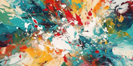 Colorful oil paint splashes abstract vector background.