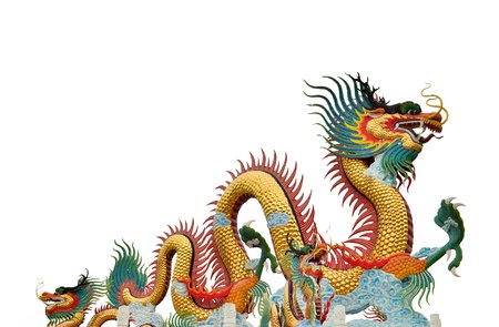 The legend of Chinese Dragon,Nakornsawan,Thailandの写真素材