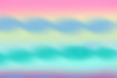 Watercolor background of pink, blue, yellow and green colorsの写真素材