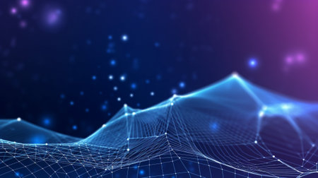 3d rendering of abstract digital background. Network connection structure. Big data visualization.
