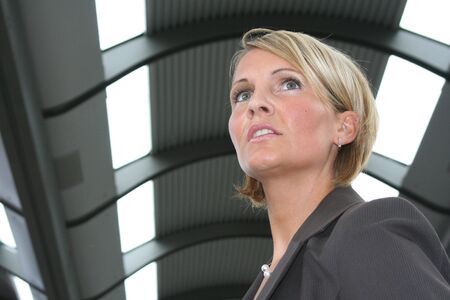 Beautiful young and sexy business Woman on tour.の写真素材