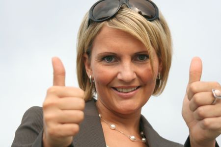 Beautiful young and sexy business Woman on tour.の写真素材