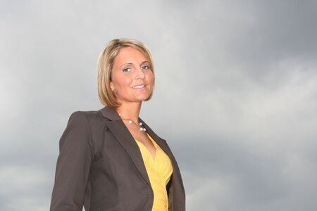 Beautiful young and sexy business Woman on tour.の写真素材