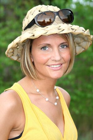 beautiful Woman in natureの写真素材