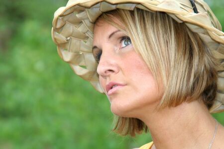 beautiful Woman in natureの写真素材