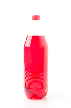 Bottles with soft drinks, isolated on a white backgroundの写真素材