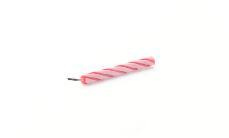 Birthday Candle isolated on white backgroundの写真素材