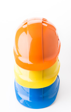 Safety helmet isolated on white backgroundの写真素材