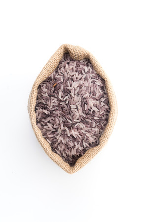 berry rice isolated on white backgroundの写真素材