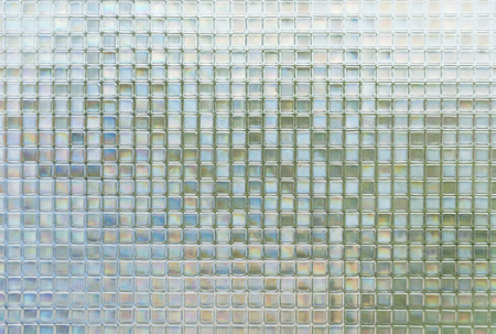 Seamless blue glass tiles texture background,window, kitchen or bathroom conceptの写真素材