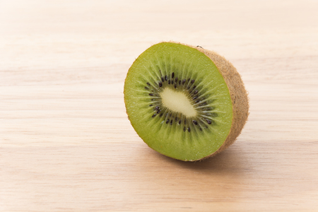 Kiwi fruit isolated on white backgroundの写真素材