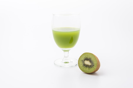 Kiwi fruit and kiwi juiceの写真素材