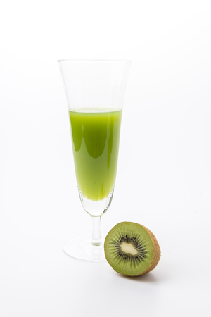 Kiwi fruit and kiwi juiceの写真素材