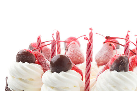 ice-cream cake isolated on white backgroundの写真素材