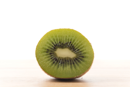 Kiwi fruit isolated on white backgroundの写真素材