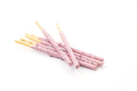 blueberry pretzel snack sticks isolatedの写真素材