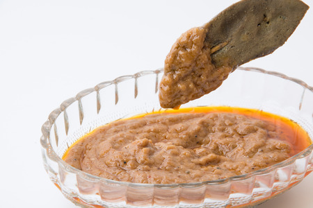 pork liver Satay with Peanut Sauceの写真素材