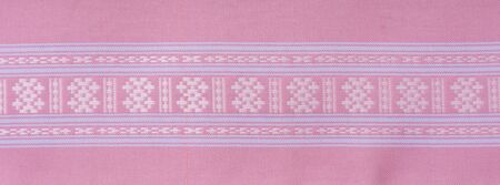 thai silk fabric pattern backgroundの写真素材