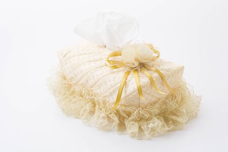 lacework box of tissues isolatedの写真素材