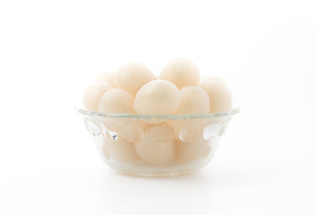 Fresh rambutan isolated on white backgroundの写真素材