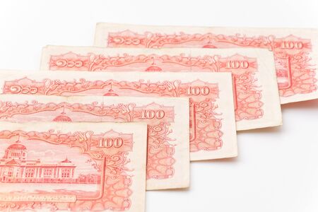 Thai Money isolated on white backgroundの写真素材