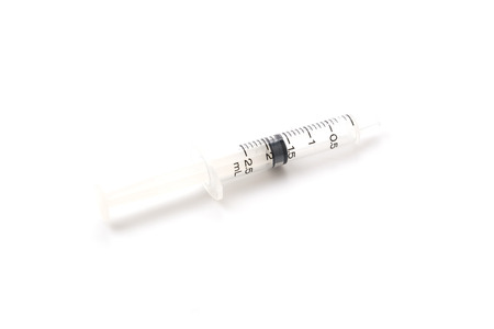 Syringe  isolated on white backgroundの写真素材