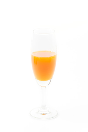 orange juice isolated on white backgroundの写真素材