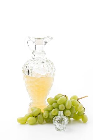 white grapes juice isolated on white backgroundの写真素材