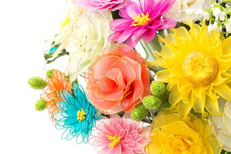 Bouquet flower isolated on white backgroundの写真素材