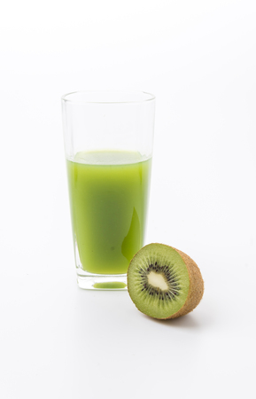 Kiwi fruit and kiwi juiceの写真素材