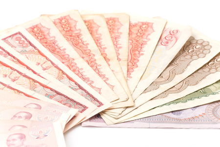 Thai Money isolated on white backgroundの写真素材