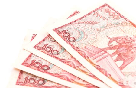 Thai Money isolated on white backgroundの写真素材