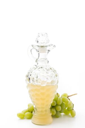 white grapes juice isolated on white backgroundの写真素材