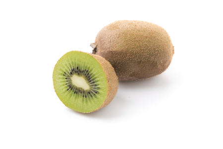 Kiwi fruit isolated on white backgroundの写真素材