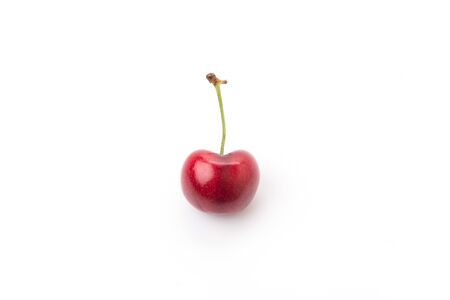 cherry berry isolated on white backgroundの写真素材