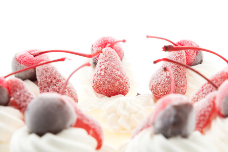 ice-cream cake isolated on white backgroundの写真素材