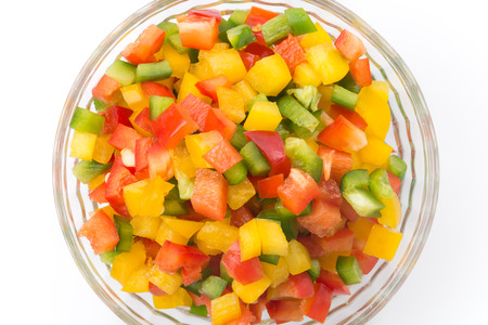 sweet peppers isolated on white backgroundの写真素材