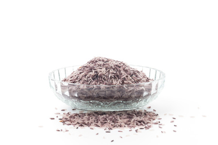 berry rice isolated on white backgroundの写真素材