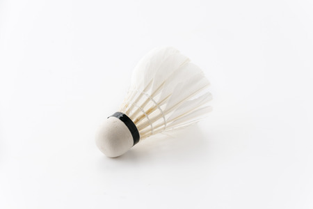 shuttlecock isolated on white backgroundの写真素材