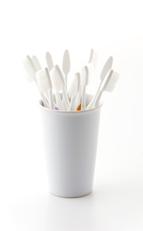 toothbrush isolated on white backgroundの写真素材