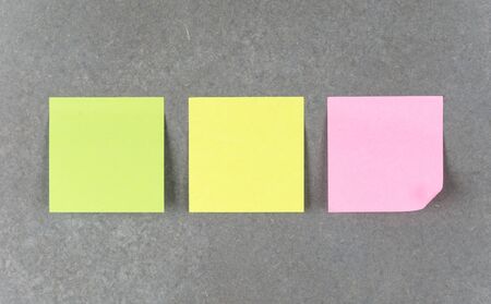 paper note on wallの写真素材