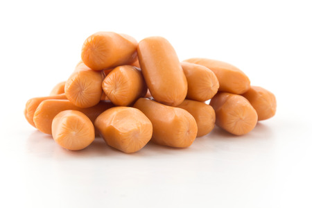 sausage isolated on white backgroundの写真素材
