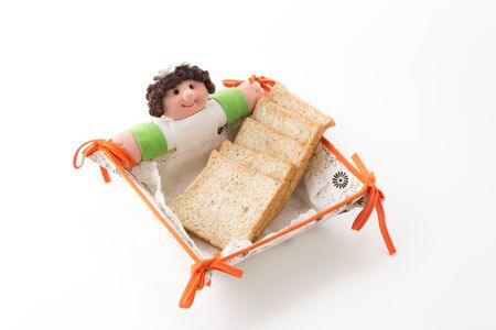 whole wheat  bread on basket