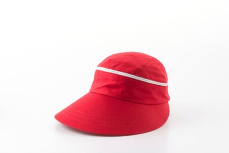red hat on white backgroundの写真素材